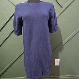 Z Supply T-Shirt Dress Puff Sleeve Casual Comfy Blue Dress‎ Size S